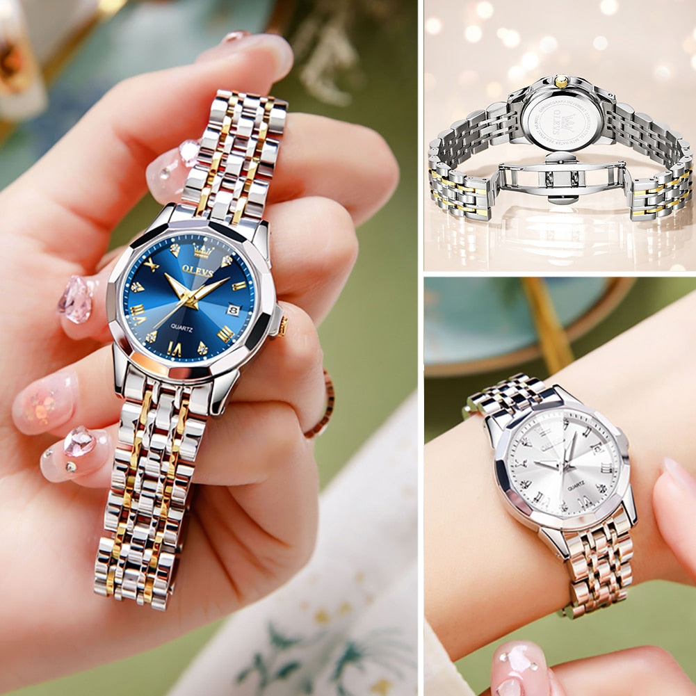 Ladies Stainless Steel Waterproof Wristwatch