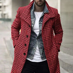Load image into Gallery viewer, Gentleman&#39;s Chequered Trench Coat
