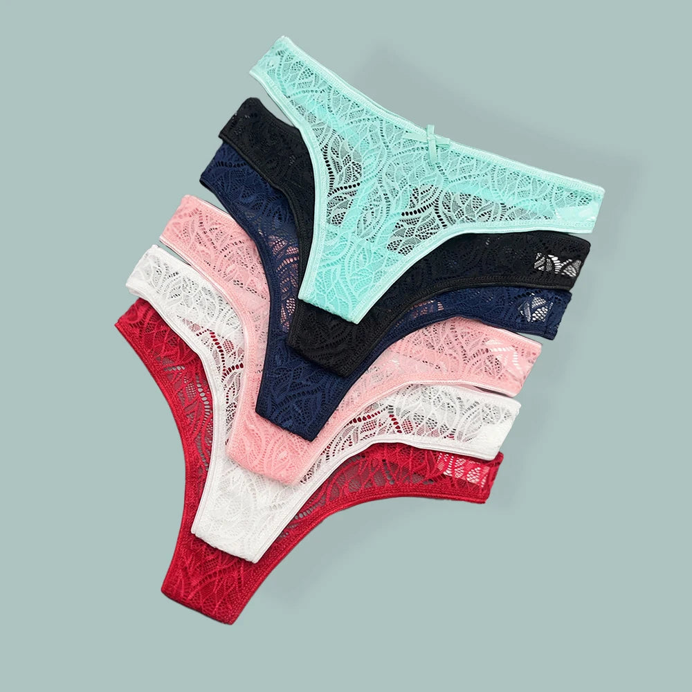 5 Pack of Lace Thong For Women.