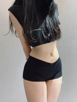 Load image into Gallery viewer, WOMEN GAGA Simple Black Dance Shorts
