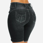 Load image into Gallery viewer, Women&#39;s Plus Size Slim Fit Denim Shorts
