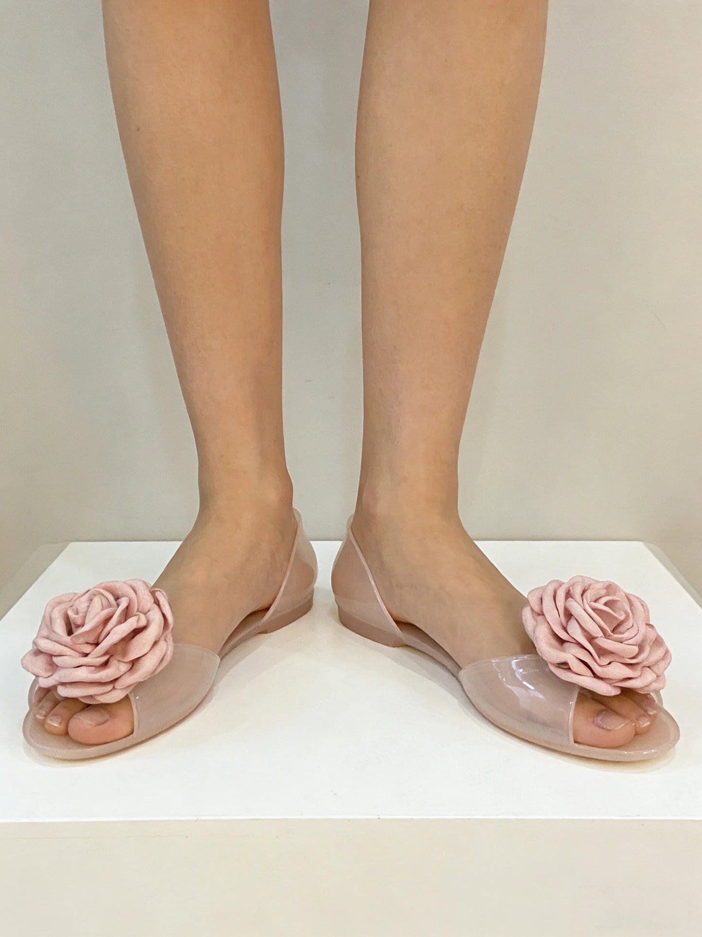 Ladies Flat Heel flower Floral Jelly Shoes
