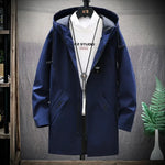 Load image into Gallery viewer, Men&#39;s Casual Long Hooded Windbreaker Coat
