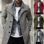 Load image into Gallery viewer, Gentleman&#39;s Chequered Trench Coat
