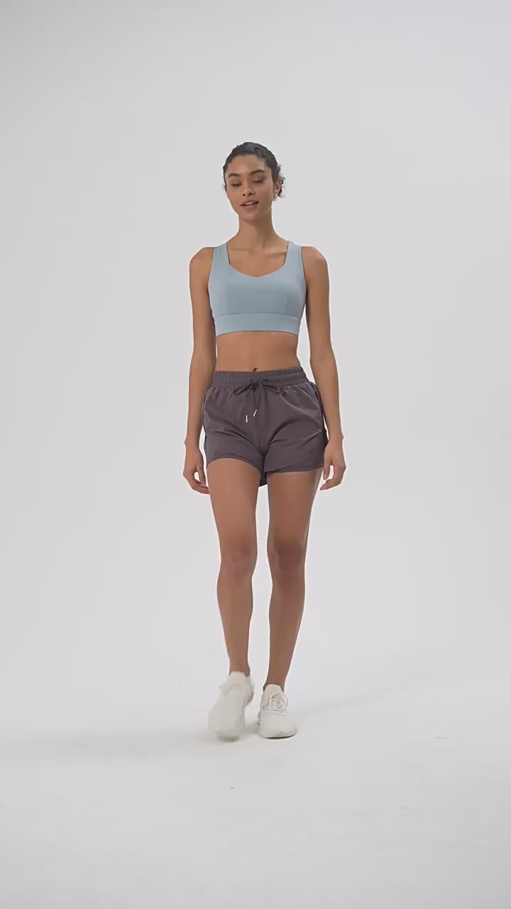 Women Elastic Yoga Shorts