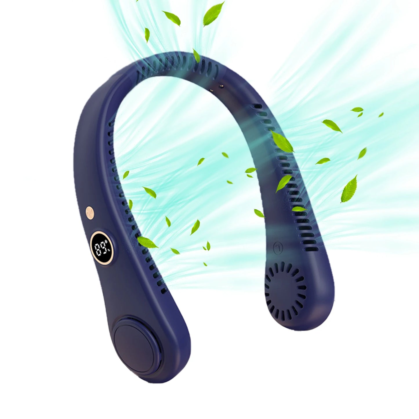LED Digital Display USB Wearable Fan