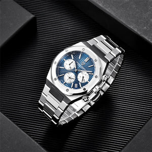 Mens Quartz Sapphire Stainless Steel Watch