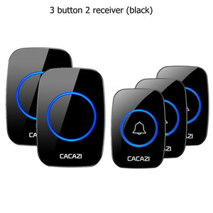 CACAZI Wireless Waterproof Doorbell 300m Range