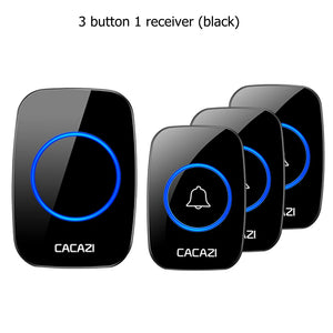 CACAZI Wireless Waterproof Doorbell 300m Range