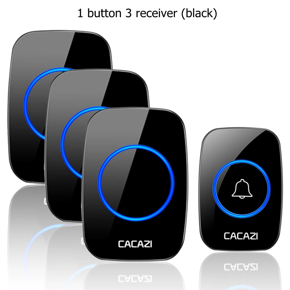CACAZI Wireless Waterproof Doorbell 300m Range