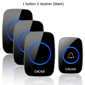 CACAZI Wireless Waterproof Doorbell 300m Range