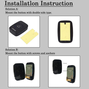CACAZI Wireless Waterproof Doorbell 300m Range