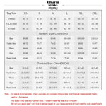 Load image into Gallery viewer, Size chart for tankinis with measurements in centimeters and inches, including brand &#39;Charm Leaks&#39;.
