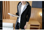 Load image into Gallery viewer, Men with Warm Cashmere Hood Coat
