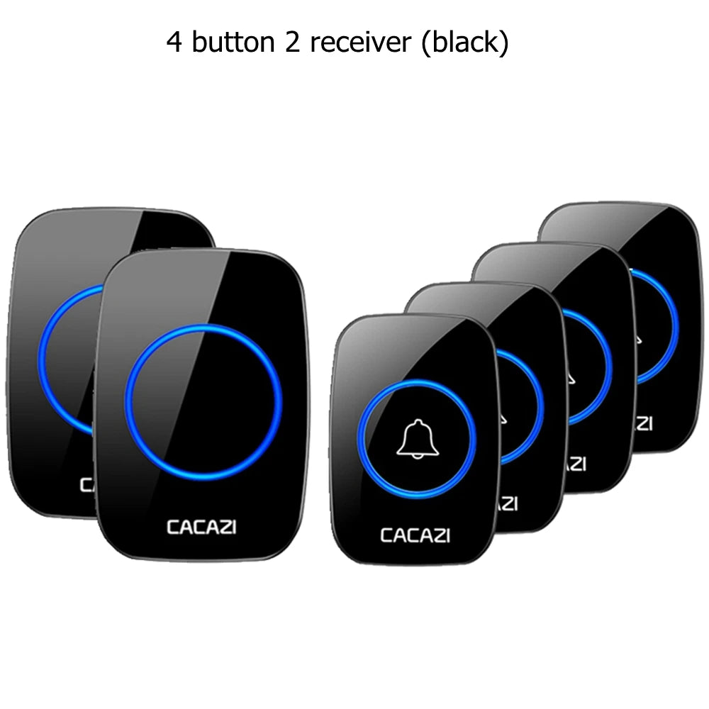 CACAZI Wireless Waterproof Doorbell 300m Range
