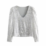 Load image into Gallery viewer, Women Elegant Sequined Top
