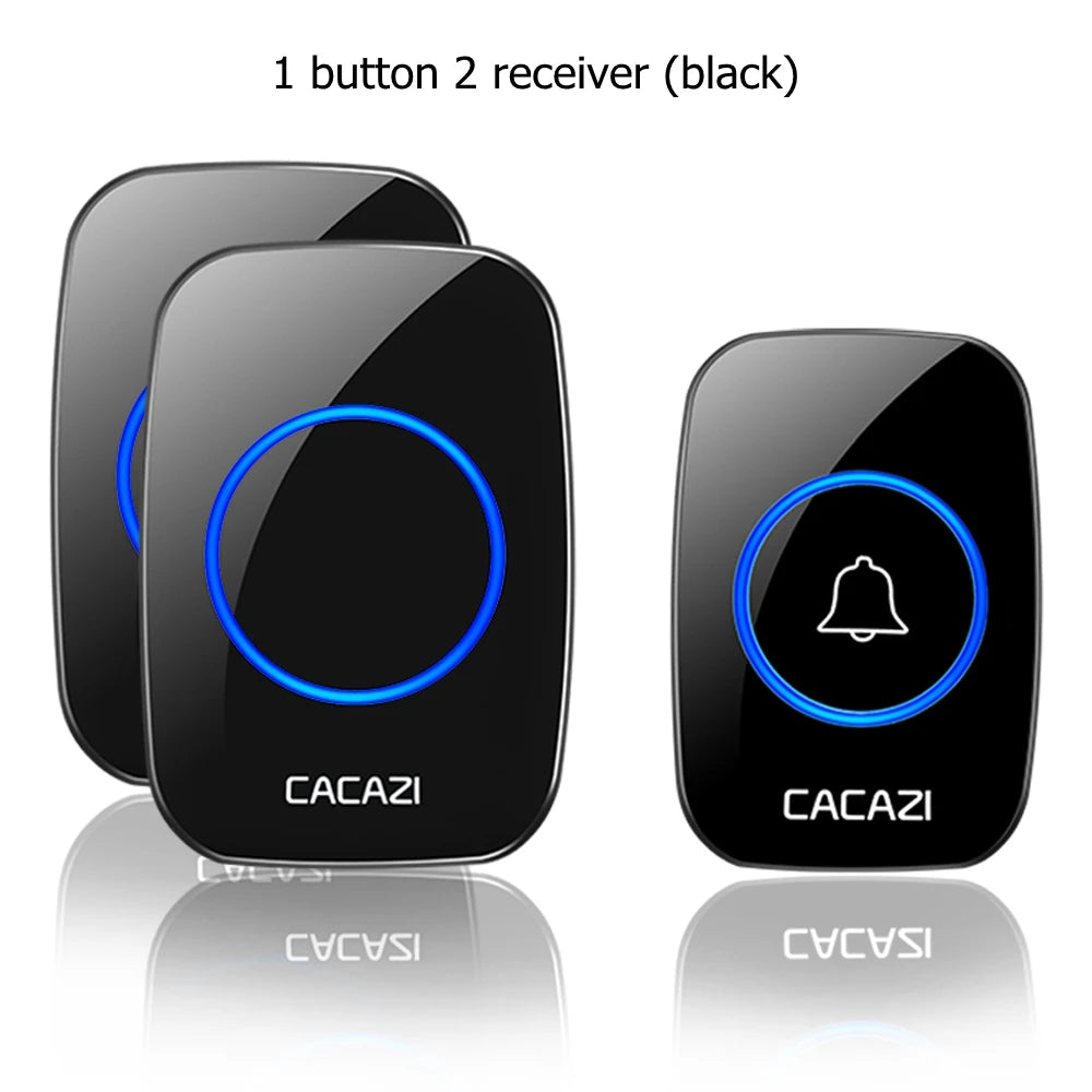 CACAZI Wireless Waterproof Doorbell 300m Range