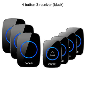 CACAZI Wireless Waterproof Doorbell 300m Range