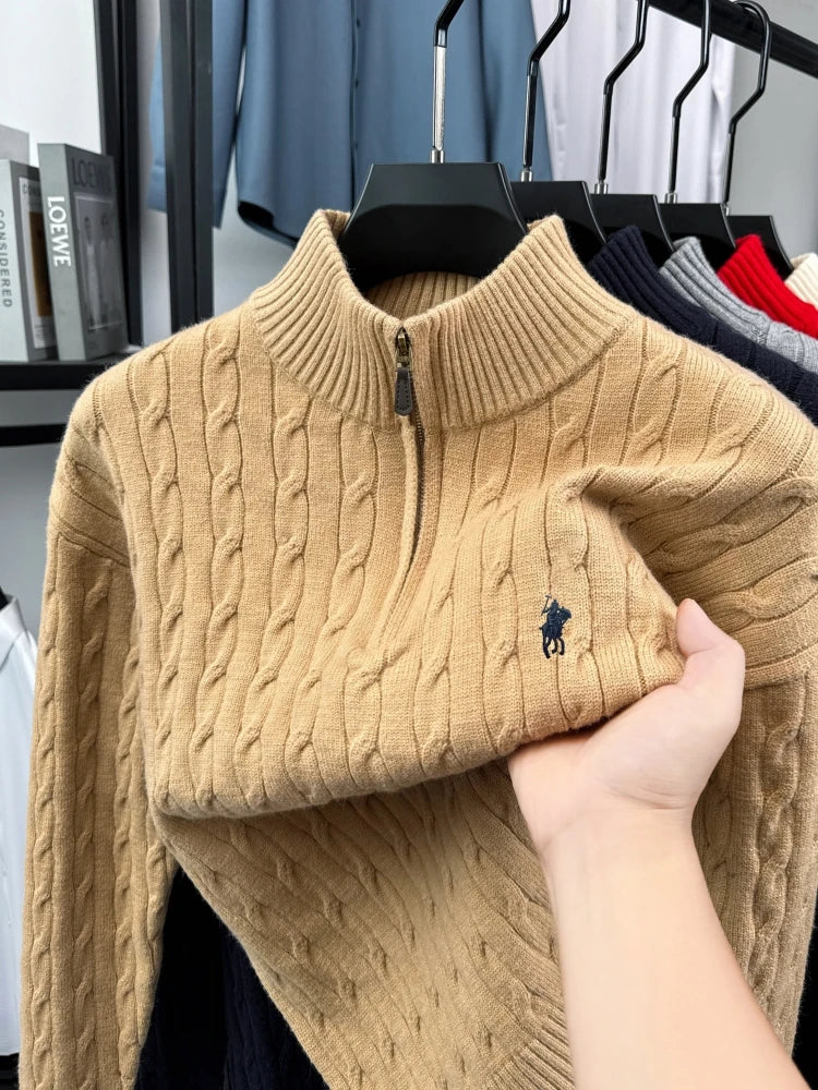Men's Stand Up Collar Sweater