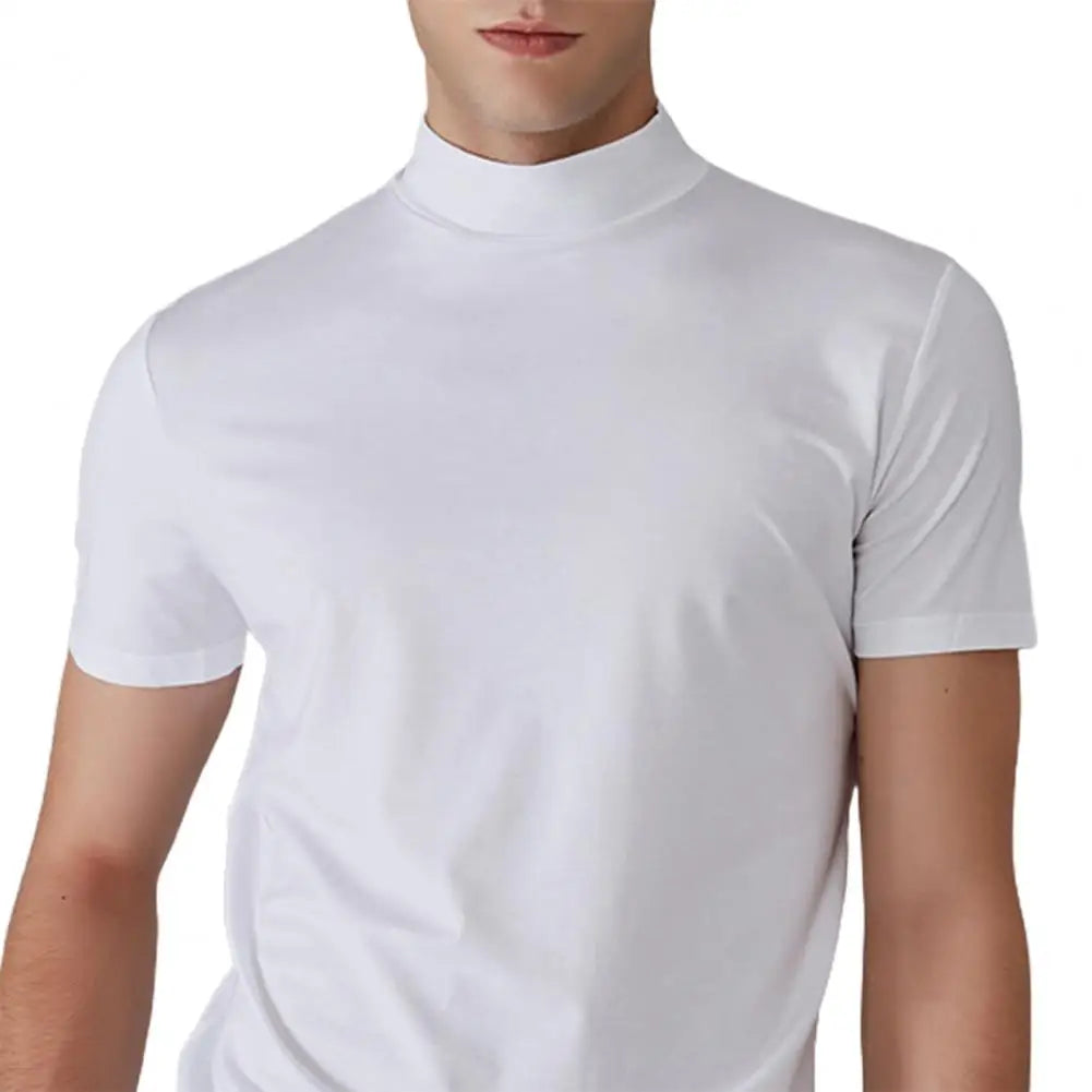 Men's Half High Collar Slim Fit T-shirt