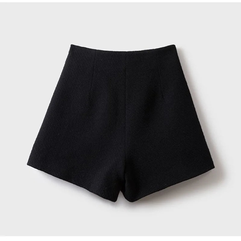 Black shorts on a white background