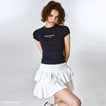 Load image into Gallery viewer, Woman Y2k Short White Chiffon Skirt
