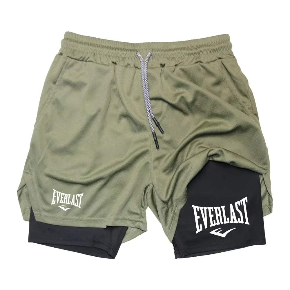 Men's Running 2 in 1 Double-deck Sport Shorts