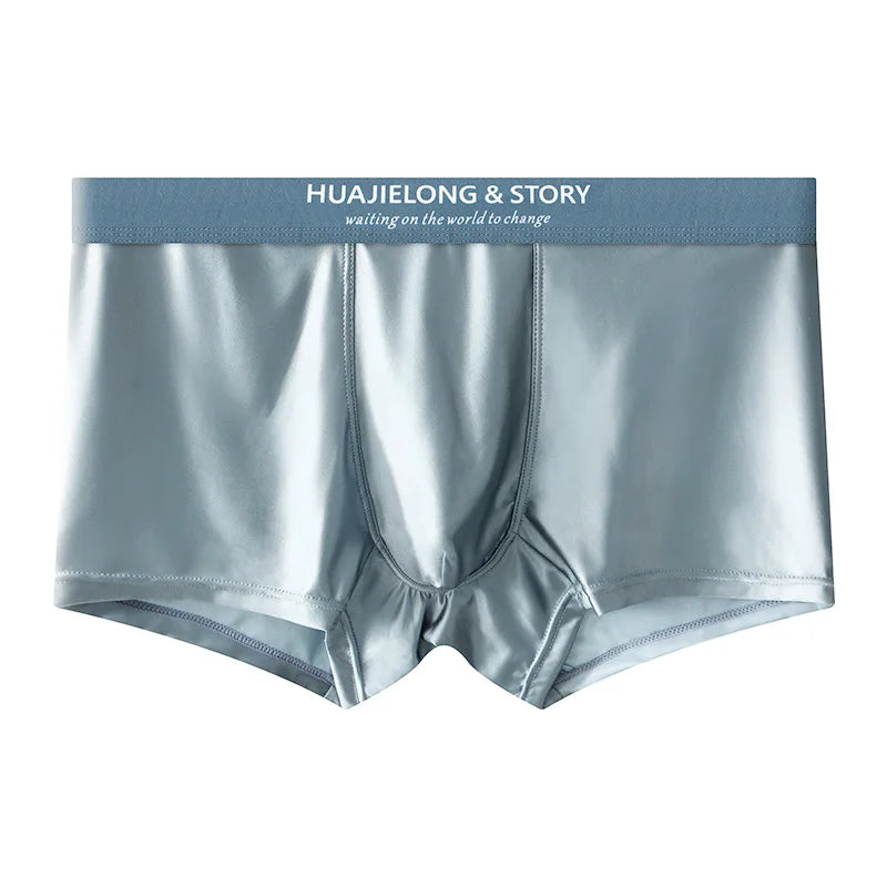 Men's Breathable Thin Satin Silk Boxers