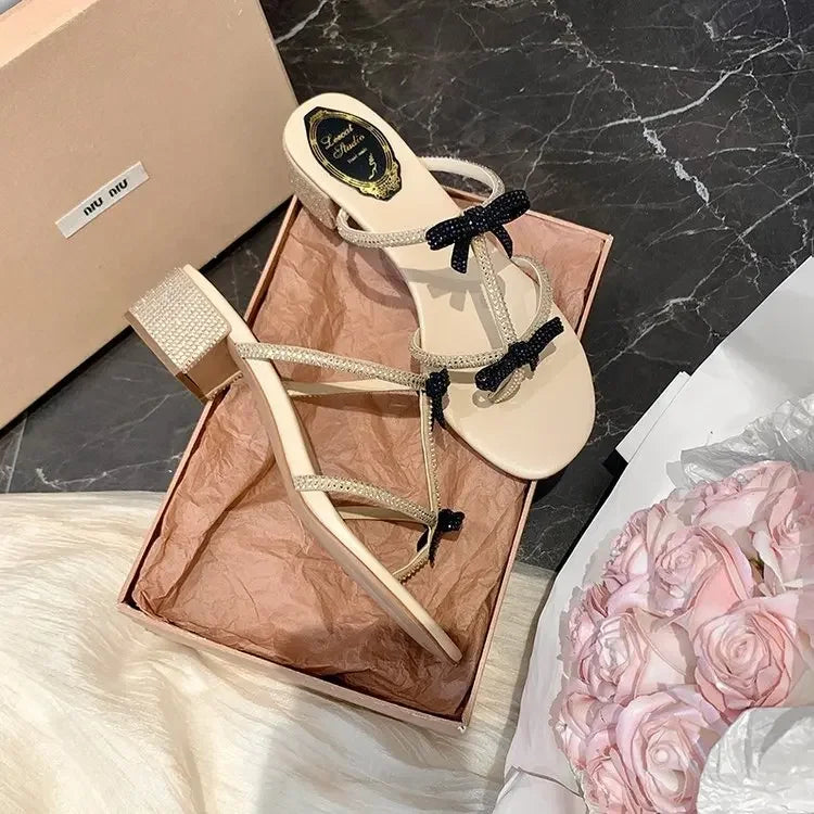 Shiny Rhinestone Sandals For Women.