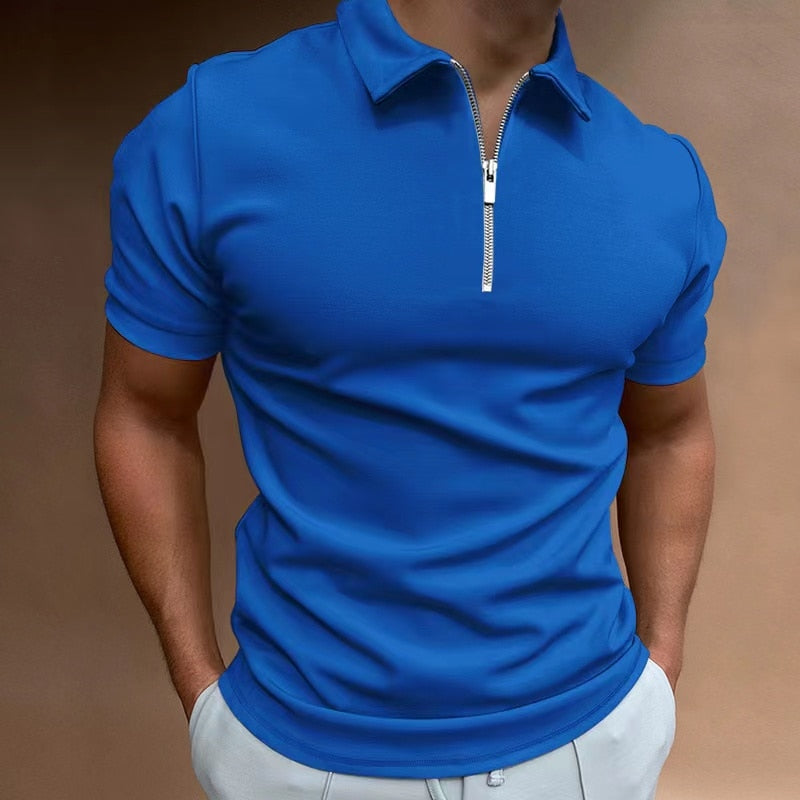 Zipper Polo Shirt for Men