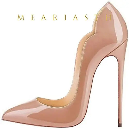 Women's 12cm High Heels Patent Leather Shoes.
