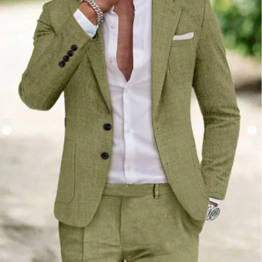 New Men's Digital Print Casual Suit