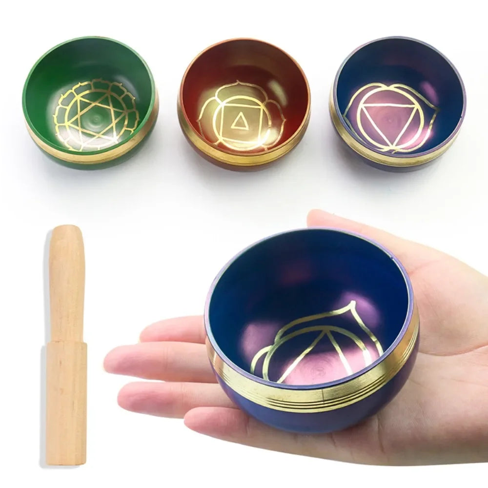 Buddhist Chakras Meditation Therapy Sound Bowls