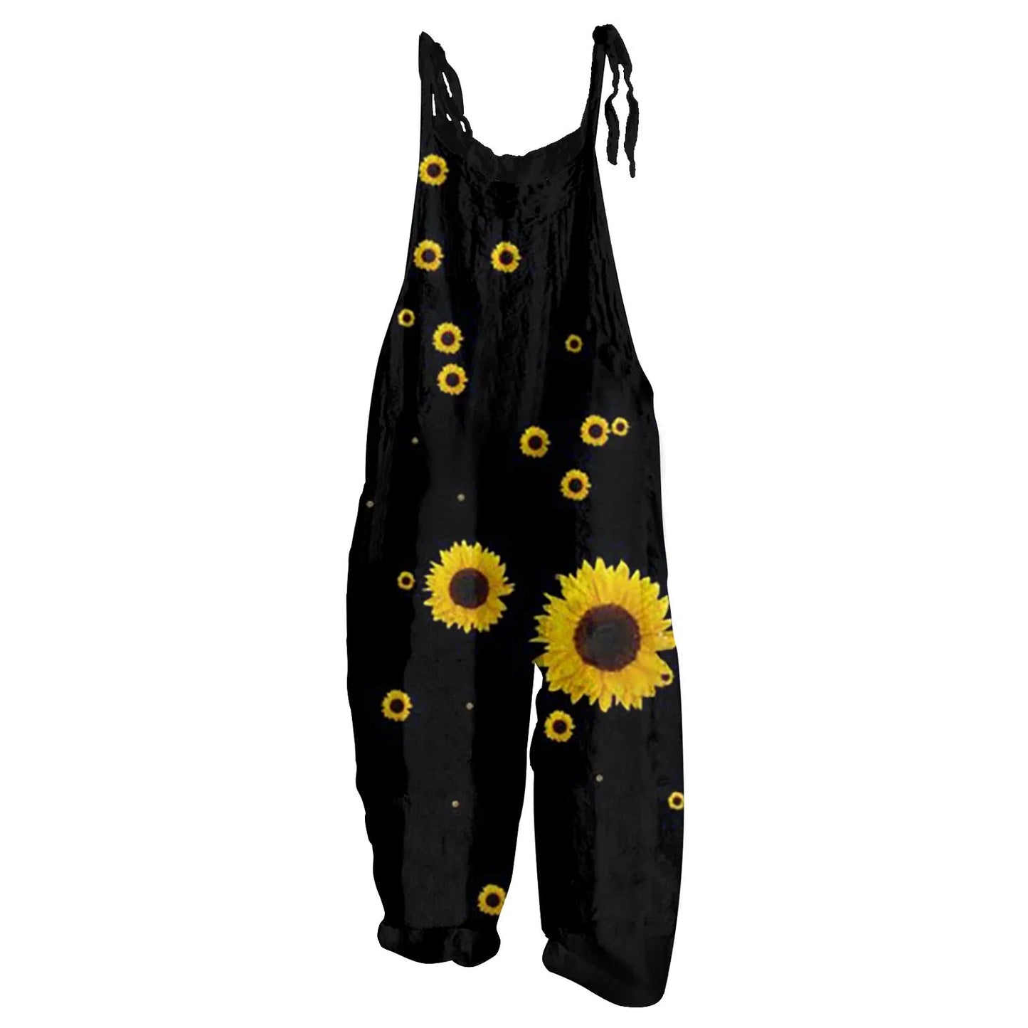 Women Fashion Slim Sunflower  Jumpsuit