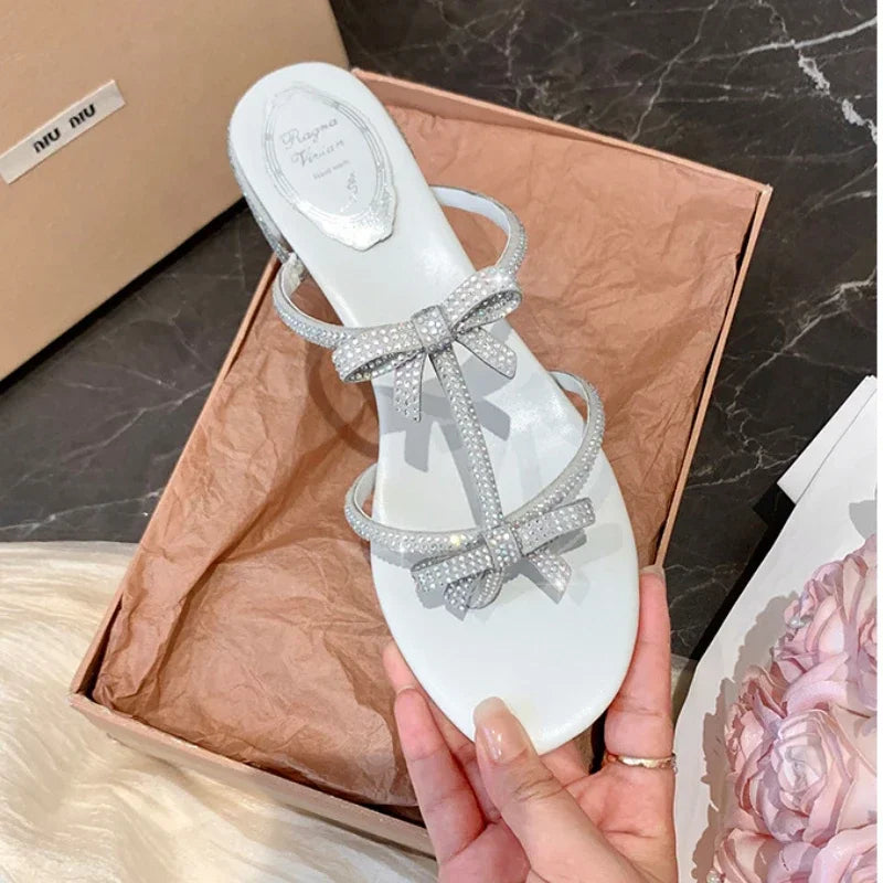 Shiny Rhinestone Sandals For Women.