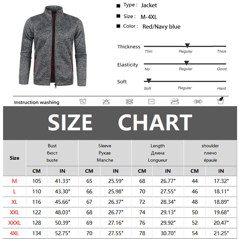Men's Casual Standing Collar Coat