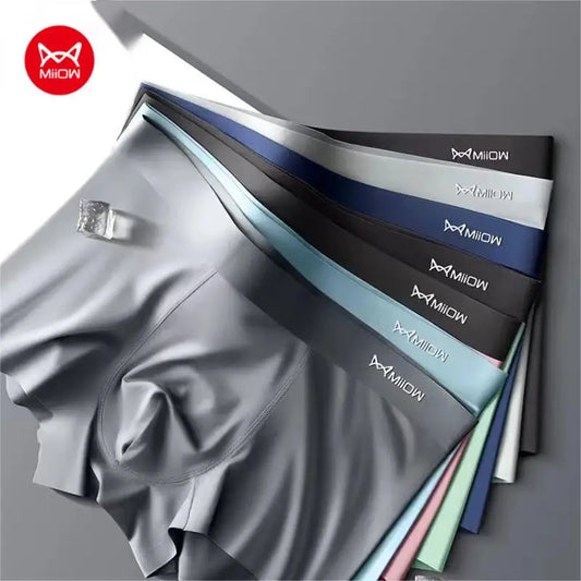 Men's breathable boxers with metal fiber for antistatic comfort.
