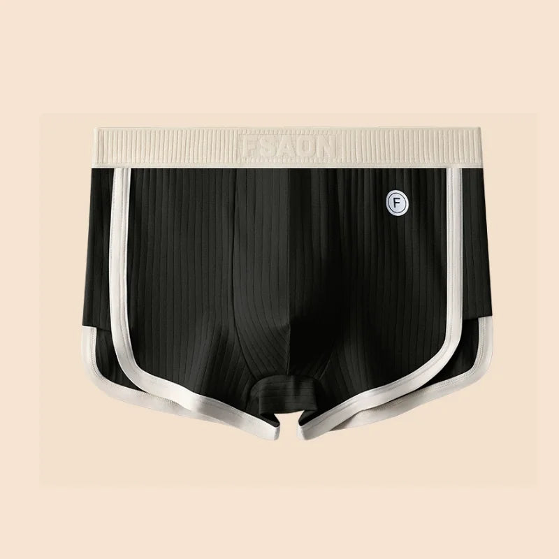 Men's 100% Cotton Solid Striped Boxers