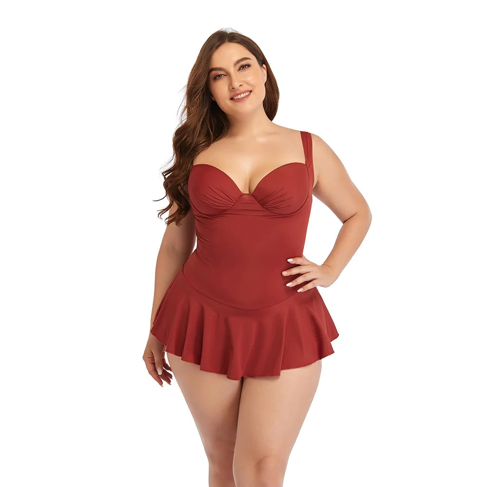 New Stylish One Piece Large Size Women's Swimwear 2025 Bikini