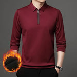 Load image into Gallery viewer, Male Long Sleeve Zipper Polo Shirt
