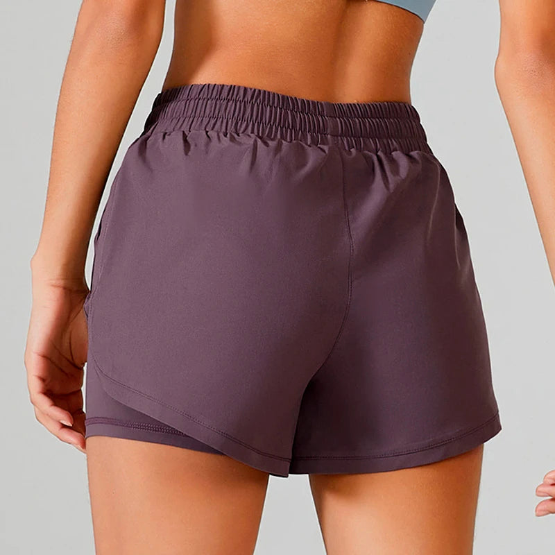 Women Elastic Yoga Shorts