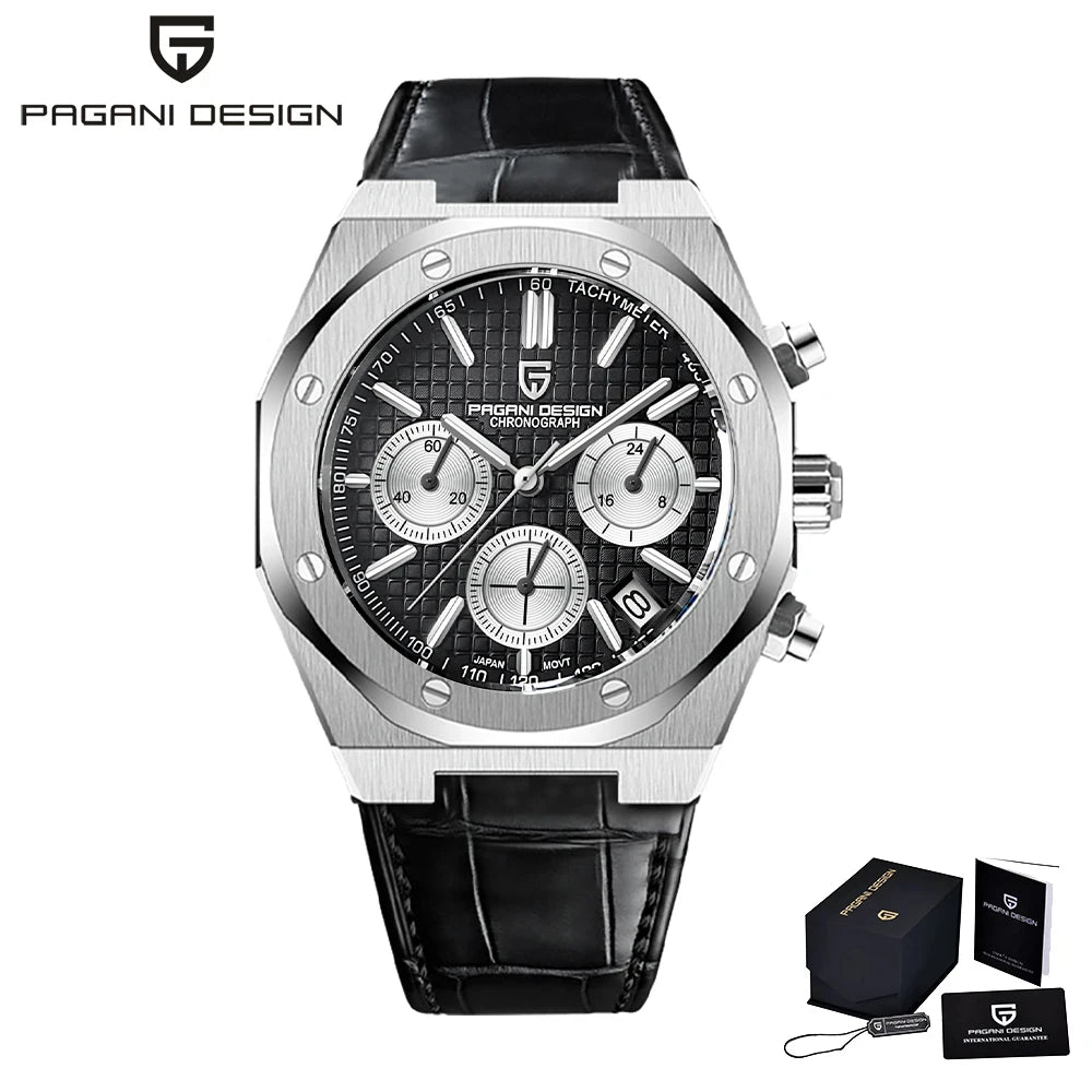 Men's Quartz Sapphire Stainless Steel Watch