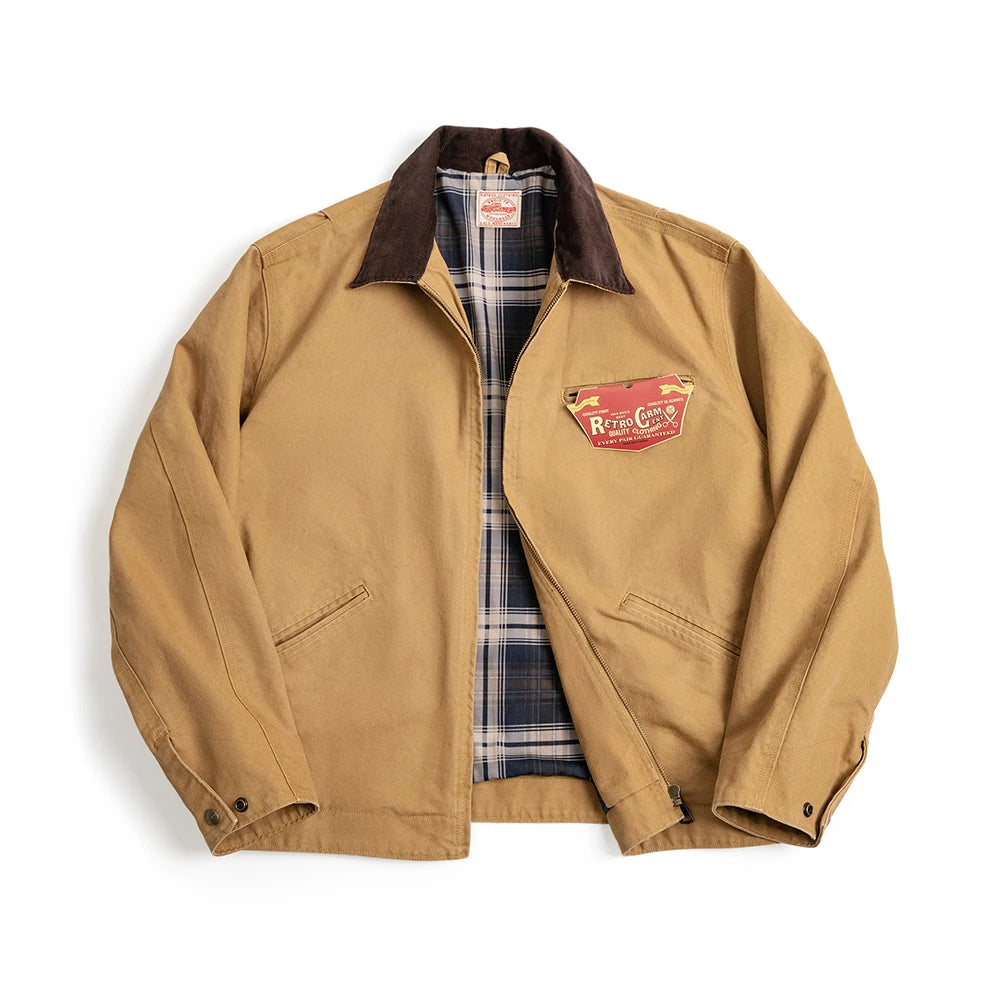 Men's Heavyweight Cotton Pockets Retro Hunting J001 Jacket.