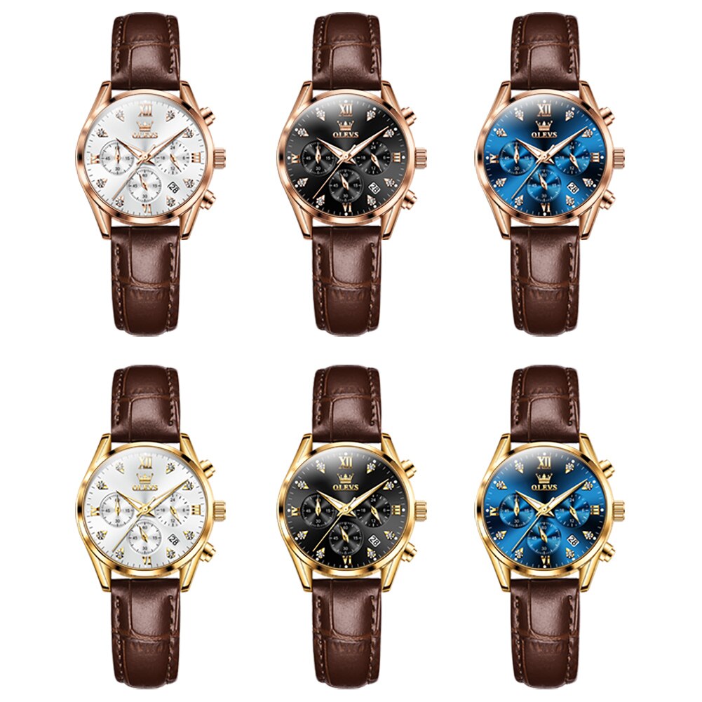 Women Waterproof Luminous Multifunction Quartz Watch