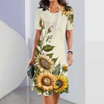 Load image into Gallery viewer, Women&#39;s Sunflower Fashion Dress
