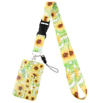 Load image into Gallery viewer, Sunflower Pattern Lanyard For Keys ID
