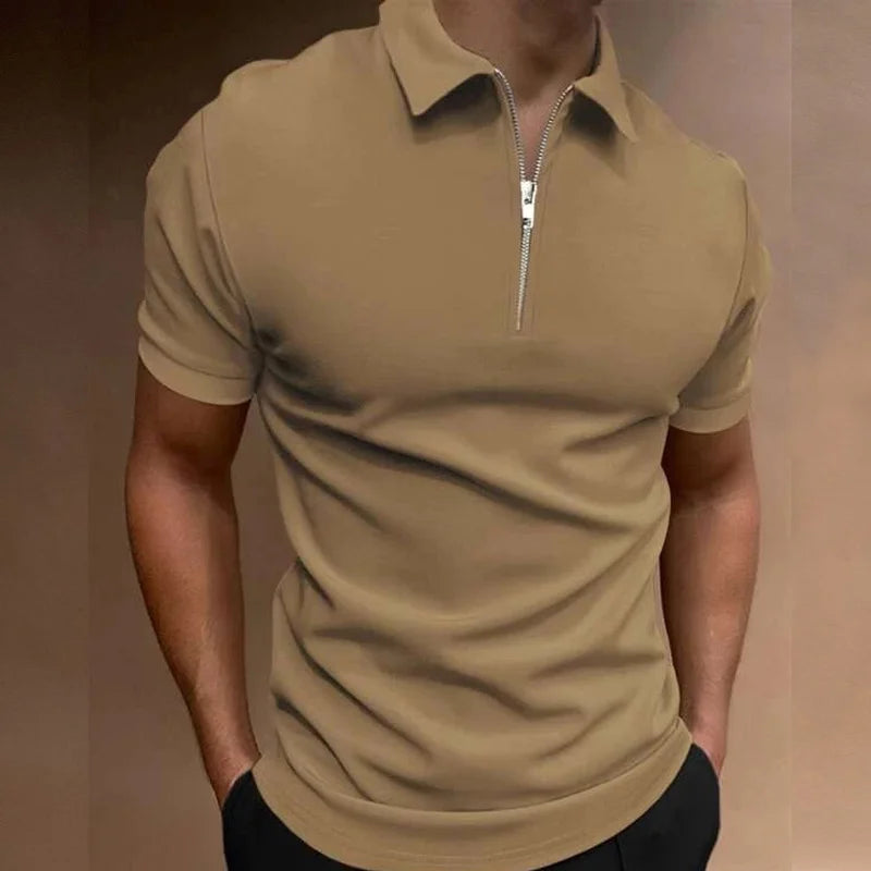 Men Stripe Polo Shirt
