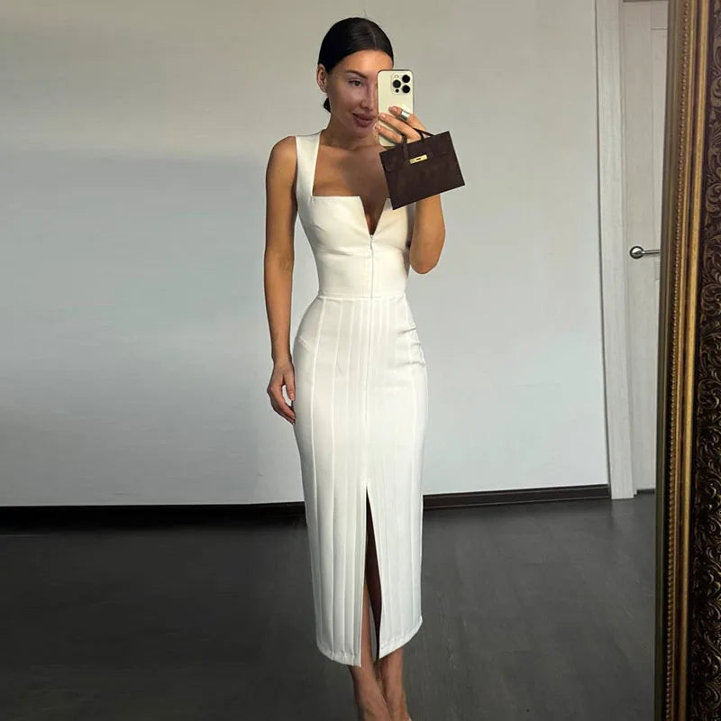 Women's Solid Elegant Dress 2026