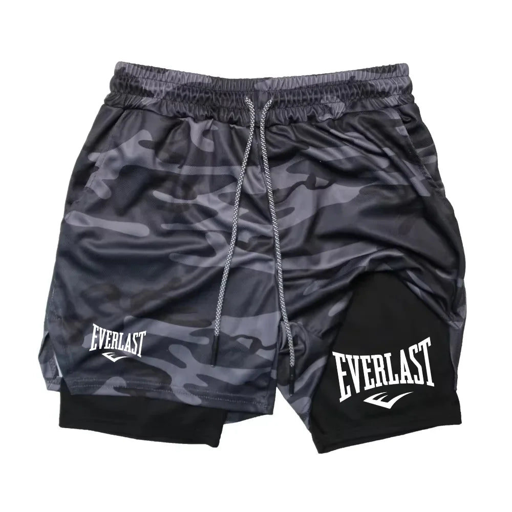 Men's Running 2 in 1 Double-deck Sport Shorts