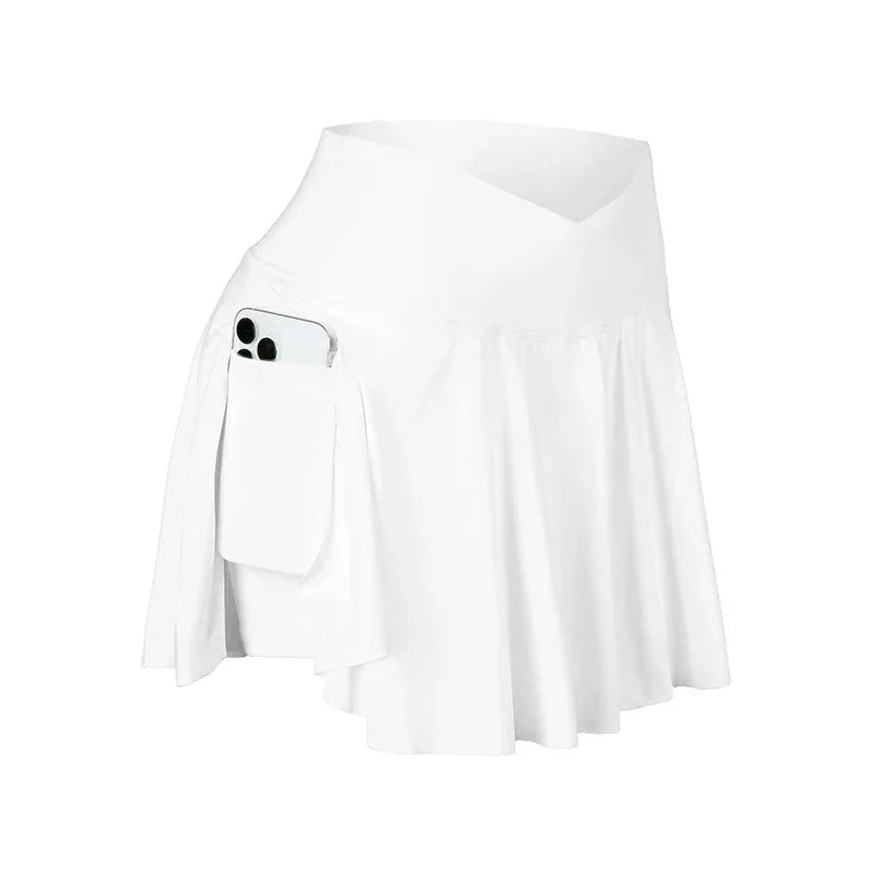 White skirt with a pocket on a white background
